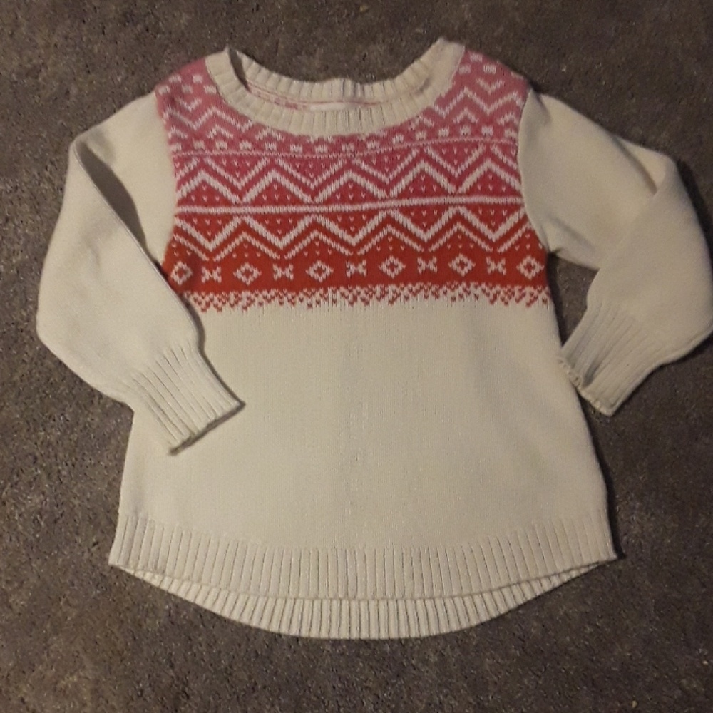 Old Navy 3T Knit Sweater Pink and Red